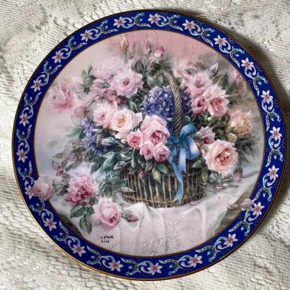 Lena Liu’s “Basket Bouquets” Plate by WS GEORGE - Flower Basket Scenes - Picture 2 of 12